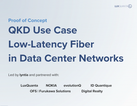 LuxQuanta collaborates in test of low latency fibre in Data Centers, led by Lyntia